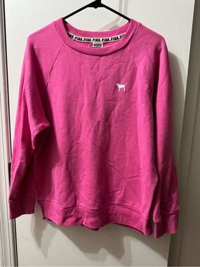 PINK Victoria's Secret Bright Pink Pullover Sweatshirt